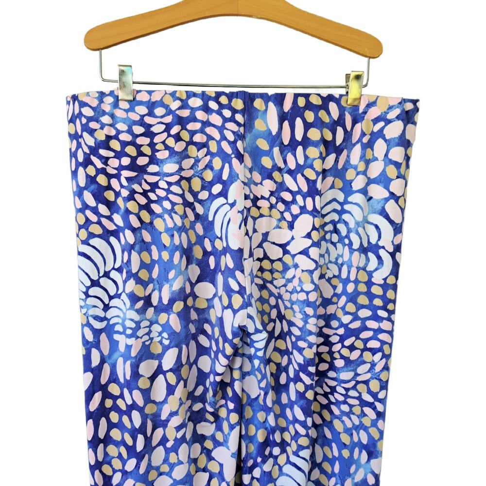 LILLY PULITZER Georgia May Palazzo Pant Large Blue Sparkling Grotto *Hemmed* - Picture 7 of 10